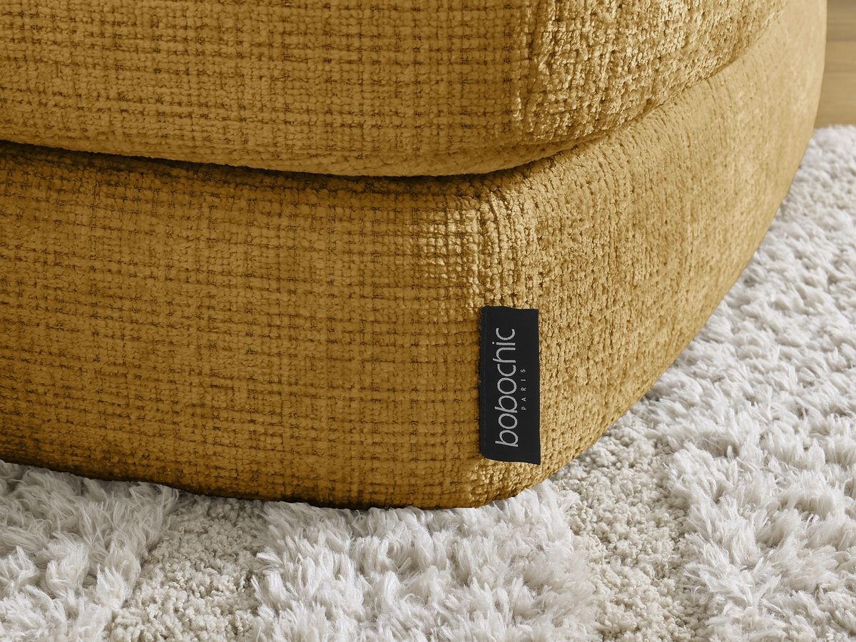 Bobochic Leonore Pouf Strukturstoff Gelb