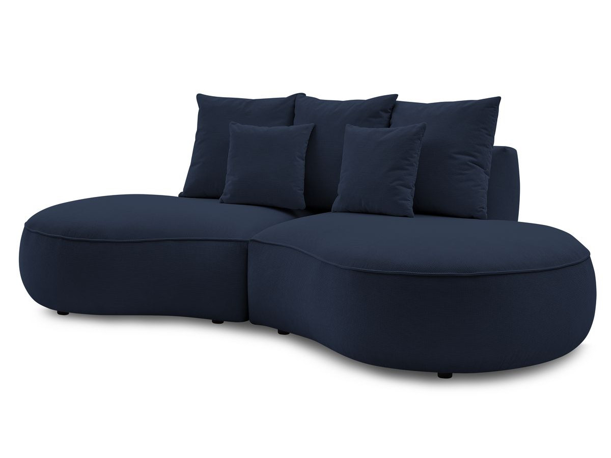 Bobochic Saint-germain Sofa 3-Sitzer Strukturstoff Dunkelblau