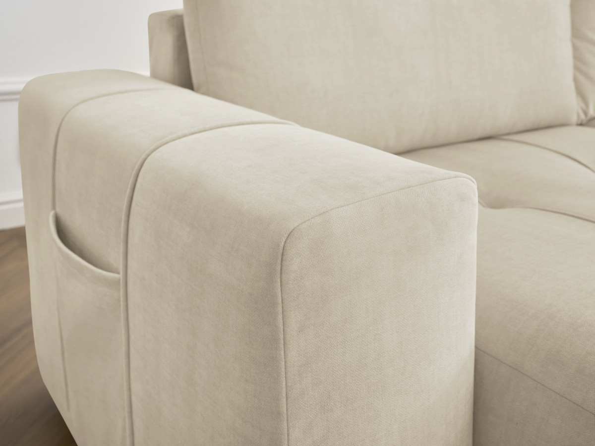 Bobochic Arsene Sofa 4-Sitzer Samt Beige