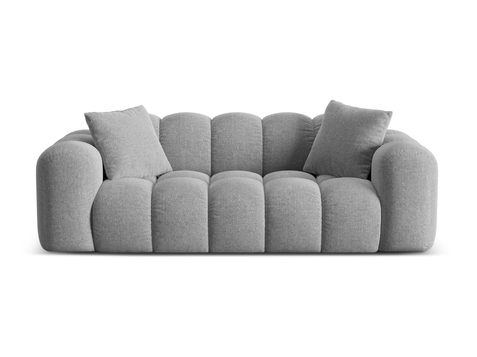 Cosmopolitan Design Sofa Treno 3-Sitzer Chenille Eden Hellgrau