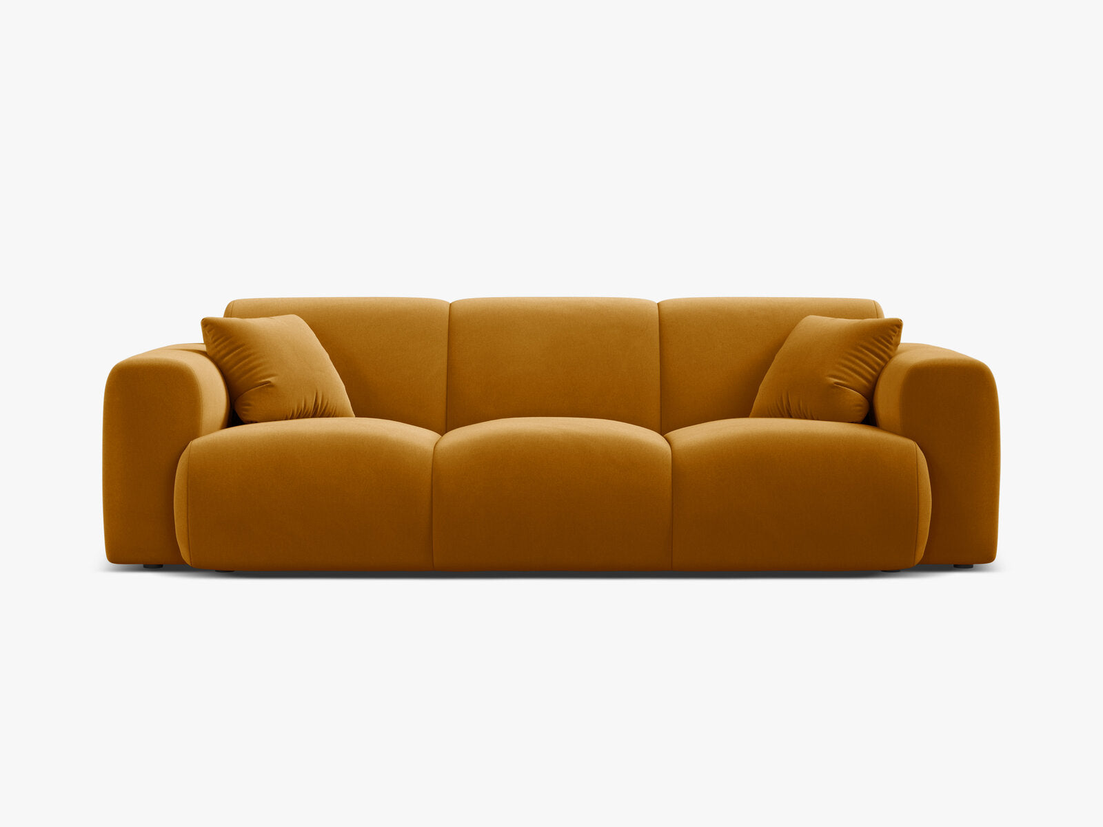 Micadoni Sofa Molino 3-Sitzer Samt Casino Gelb