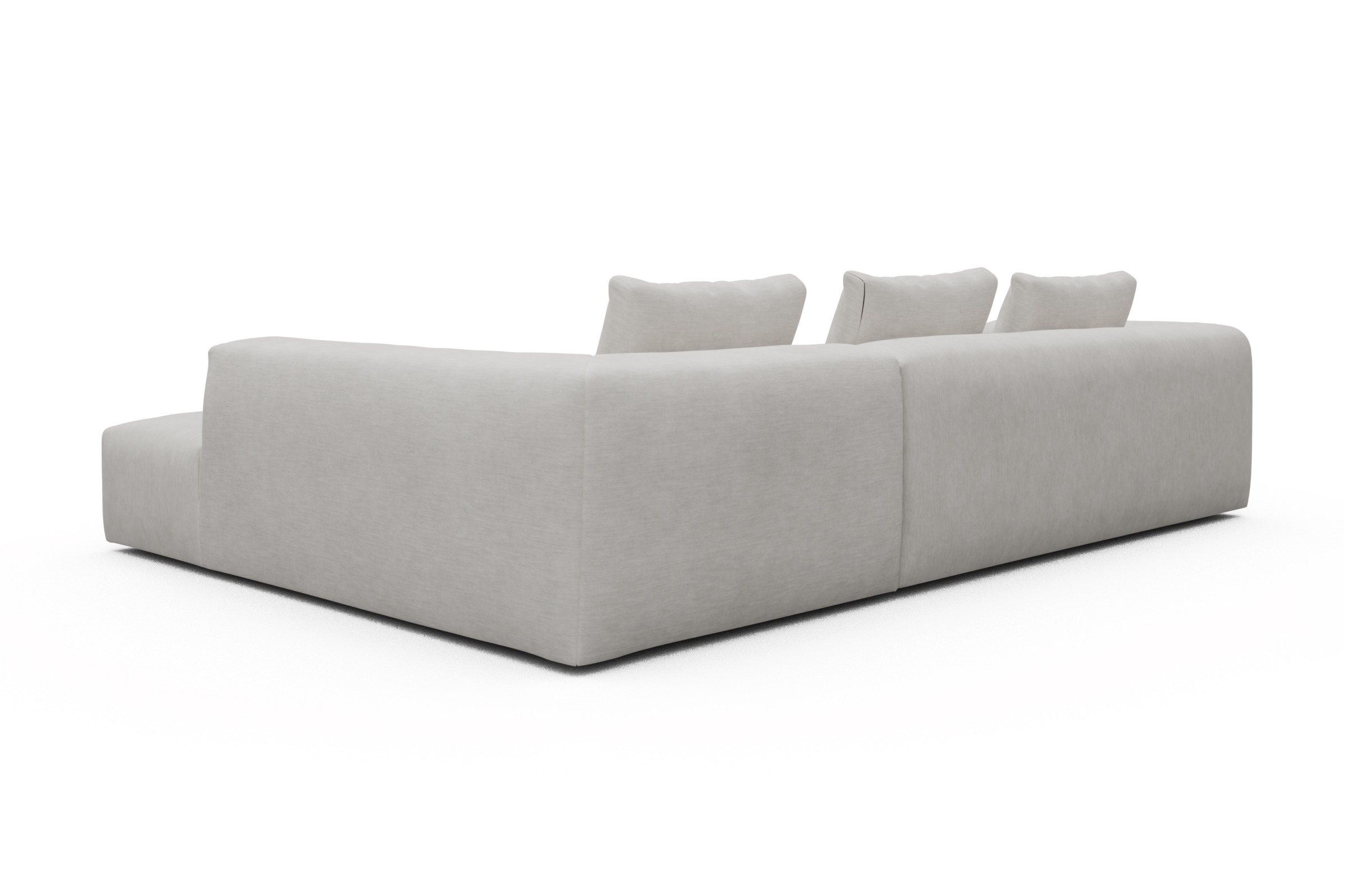 Ecksofa Fred Relax-Ecke rechts mit 2,5-Sitzer Vivus-Dusty-Off-White