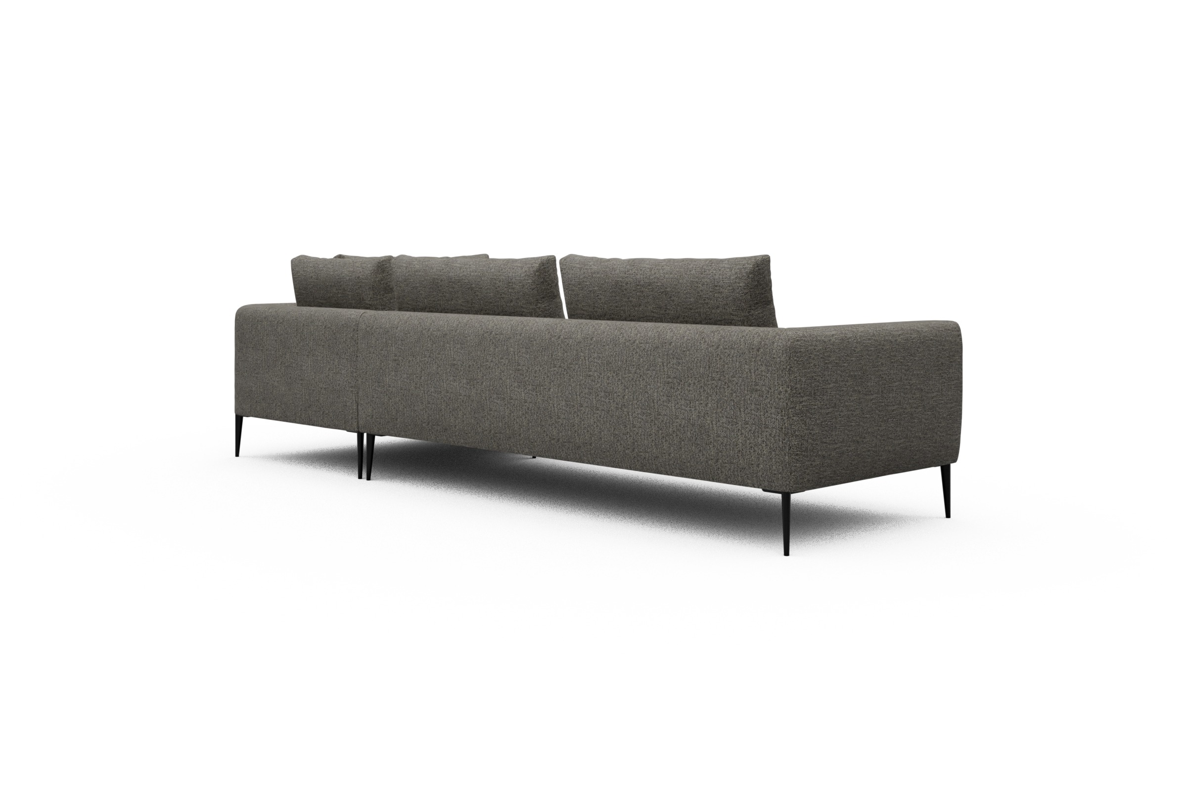 Ecksofa Paul Relax-Ecke links mit 3-Sitzer Carreno-Sepie-Brown