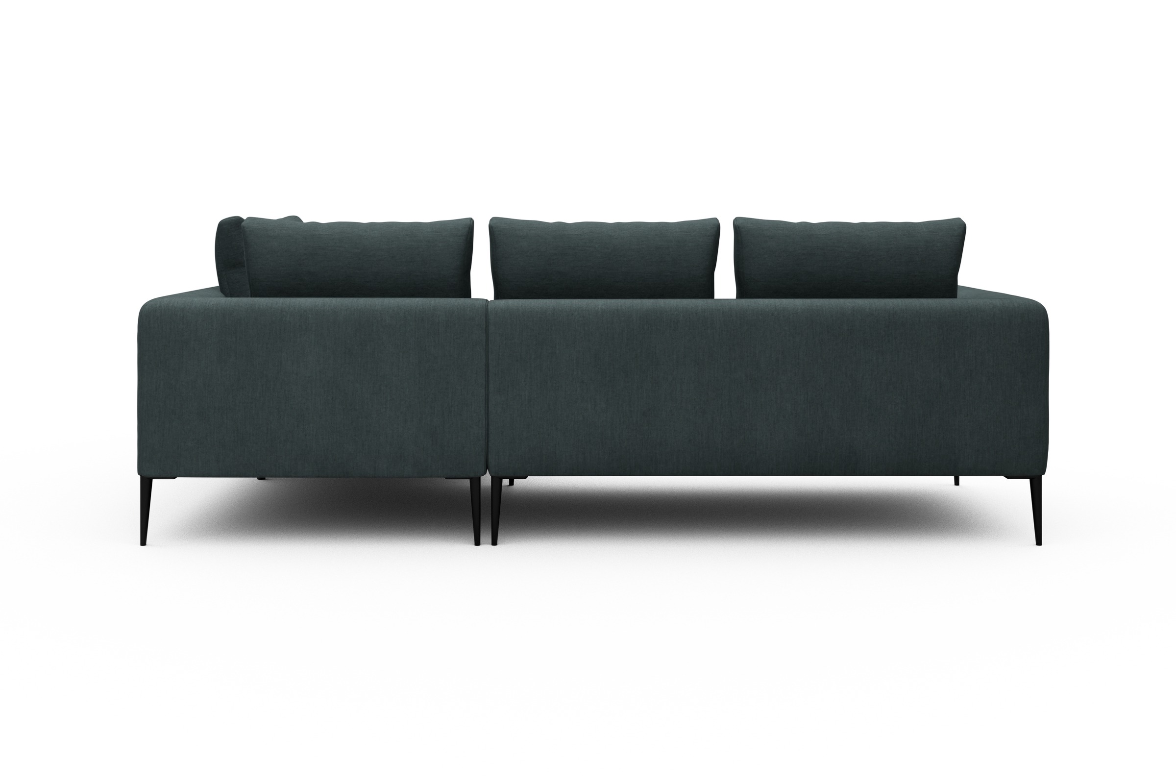Ecksofa Paul Relax-Ecke rechts mit 2-Sitzer Vivus-Blue