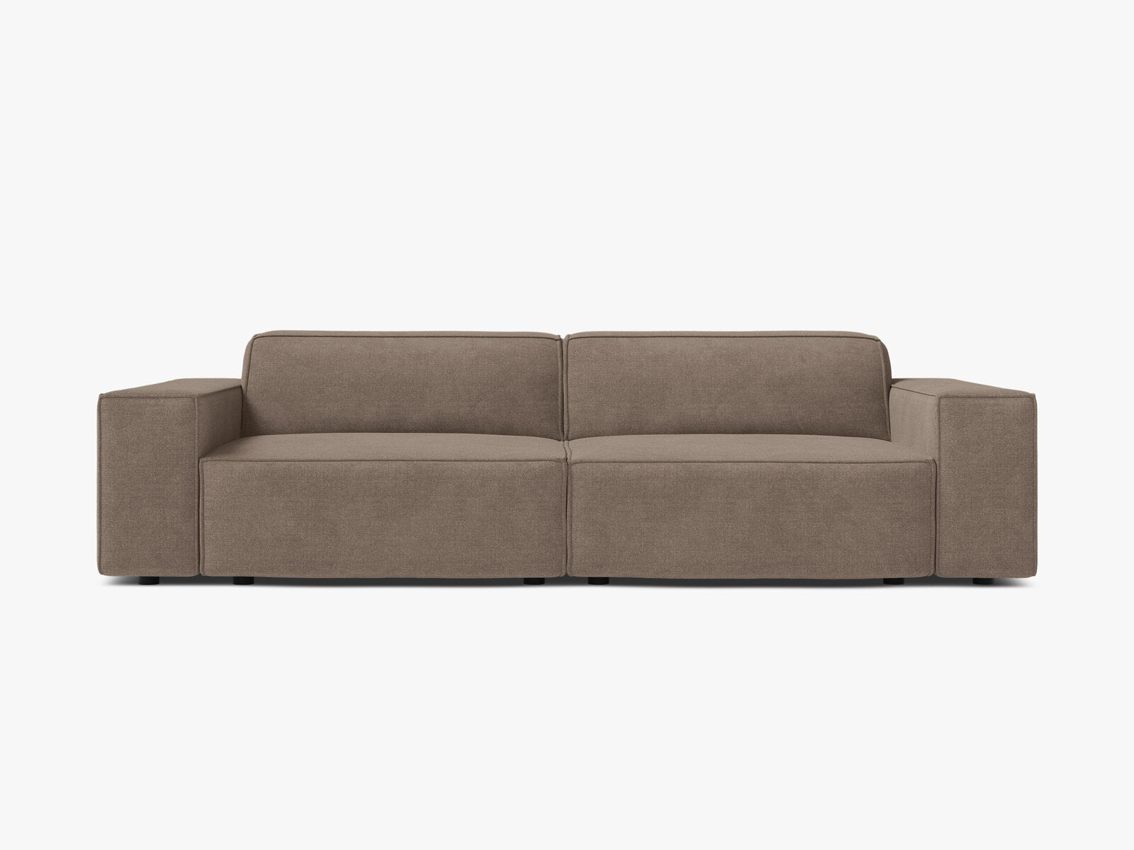 Micadoni 3-Sitzer Sofa Jodie Strukturierter Stoff Liberty Cappuccino