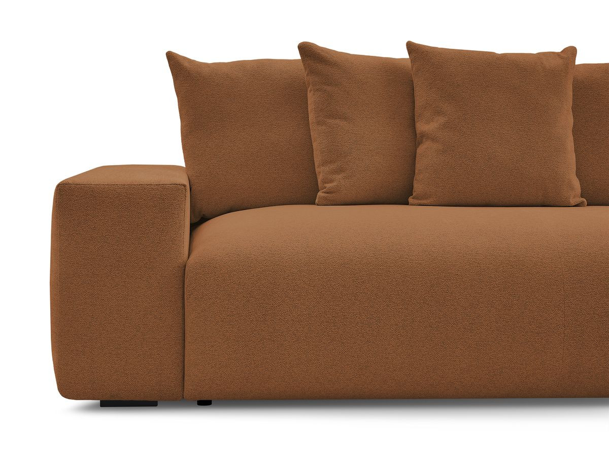 Bobochic Voltaire Sofa 3-Sitzer 280 × 124 cm Melange-Stoff Orange