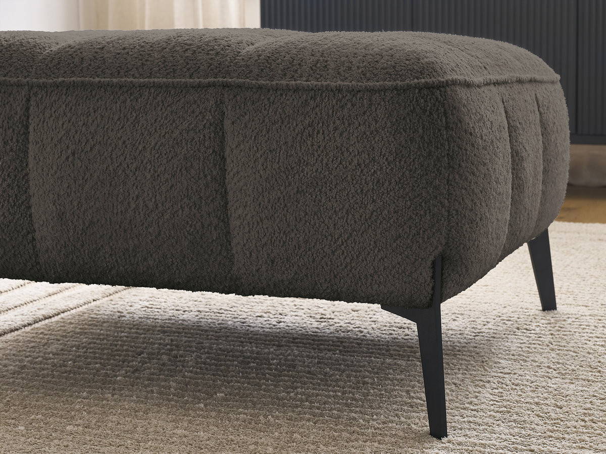 Bobochic Anis Pouf Bouclé-Stoff Braun