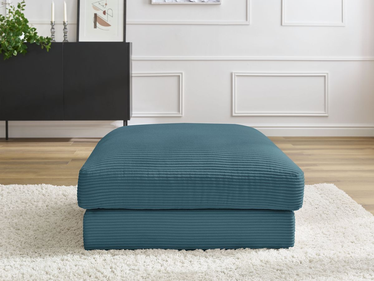 Bobochic Leonard Pouf Cordsamt Hellblau