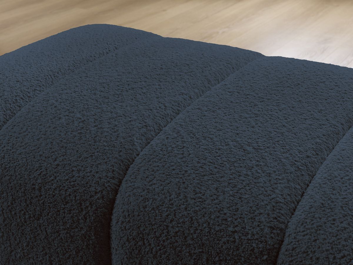 Bobochic Annecy Pouf Bouclé-Stoff Dunkelblau