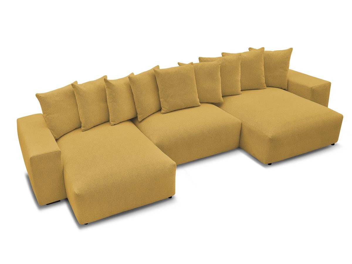 Bobochic Voltaire Wohnlandschaft 420 × 174 cm Melange-Stoff Gelb
