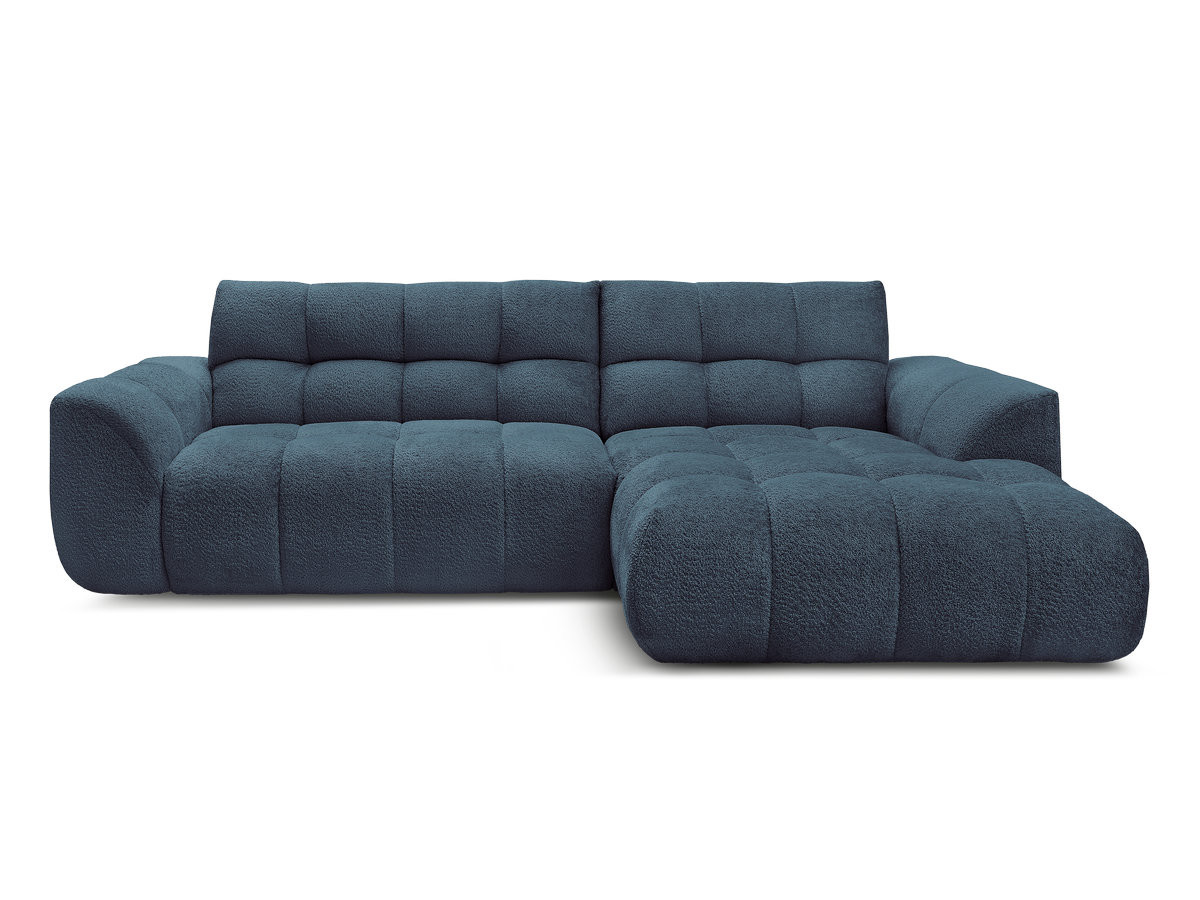 Bobochic Jaya Ecksofa Chenille Hellblau Ecke rechts