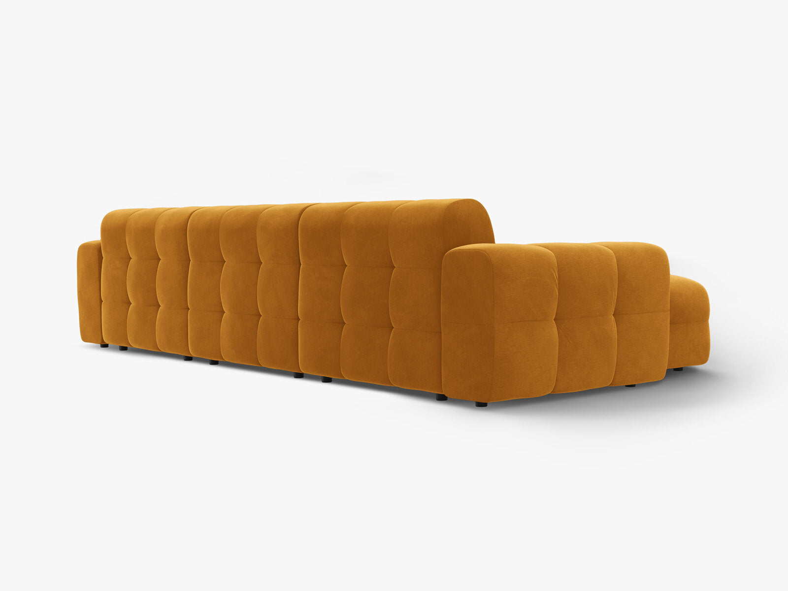 Micadoni Ecksofa Kendal 5-Sitzer Links Samt Senf