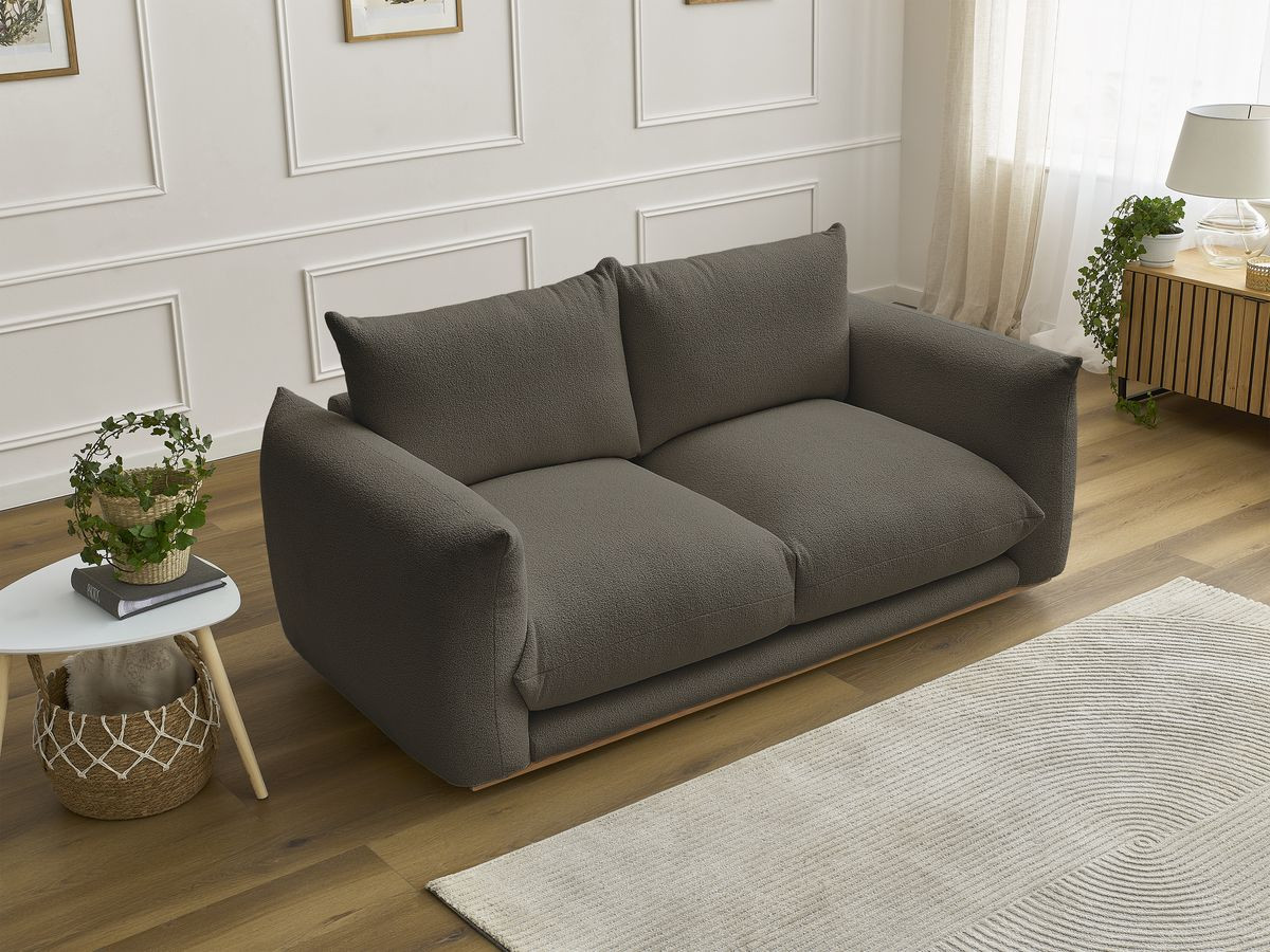 Bobochic Ernest Sofa 2-Sitzer Bouclé-Stoff Braun