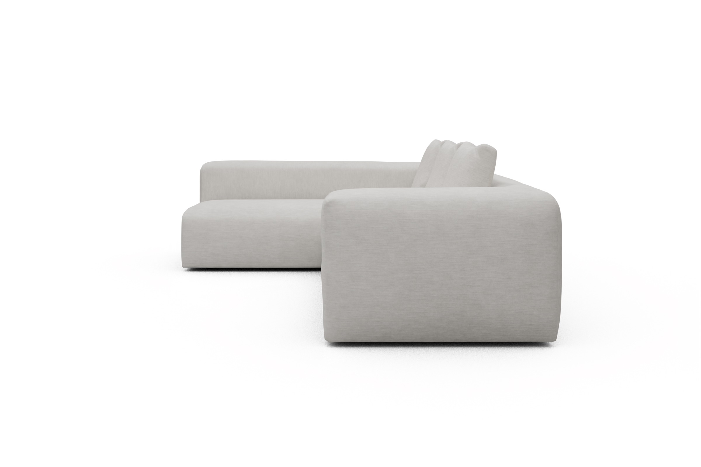 Ecksofa Fred 2x 2,5-Sitzer links offen Vivus-Dusty-Off-White