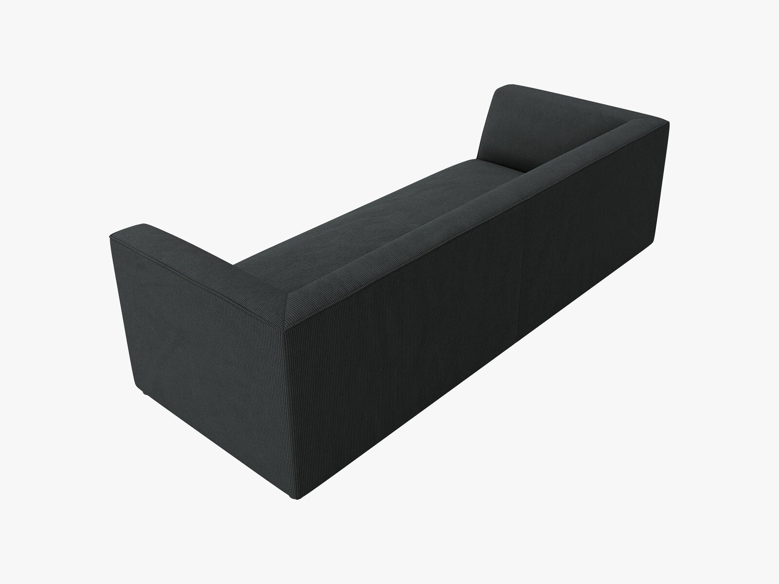 Micadoni Sofa Ruby 3-Sitzer Kord Scala Schwarz