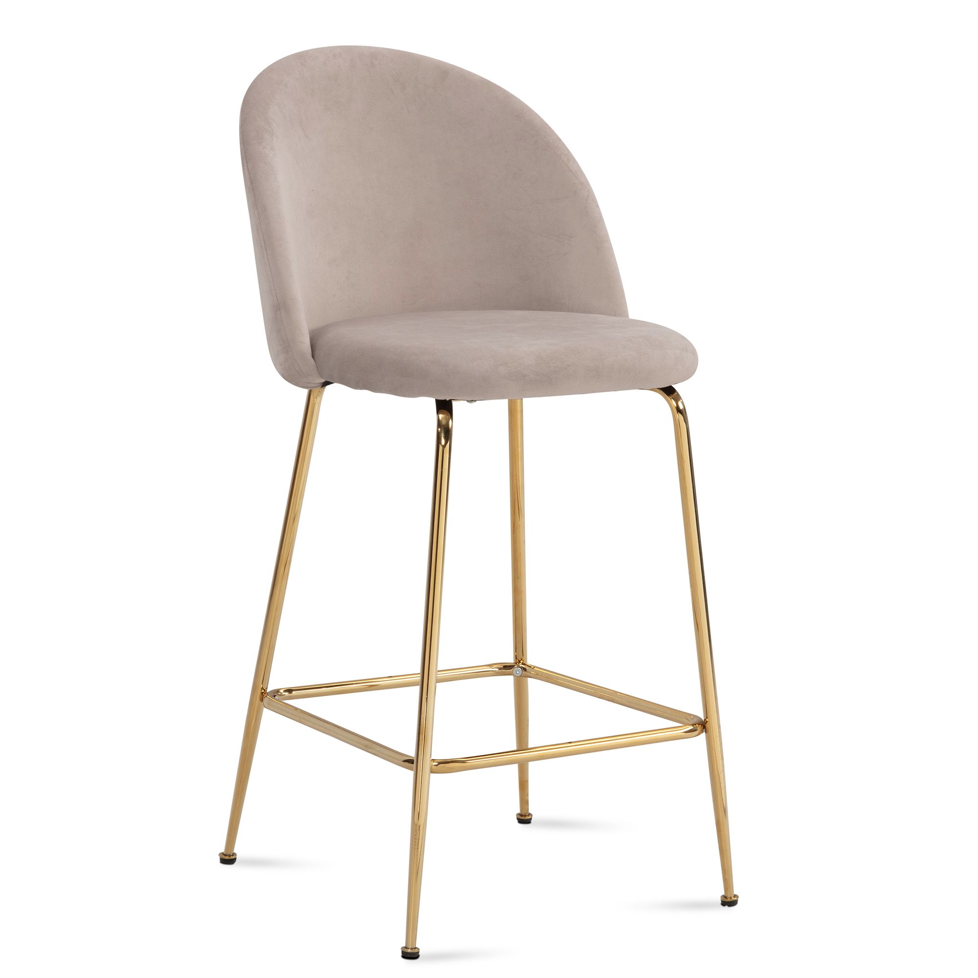 Barhocker Fraena Samt Beige 50 × 50 × 102 cm