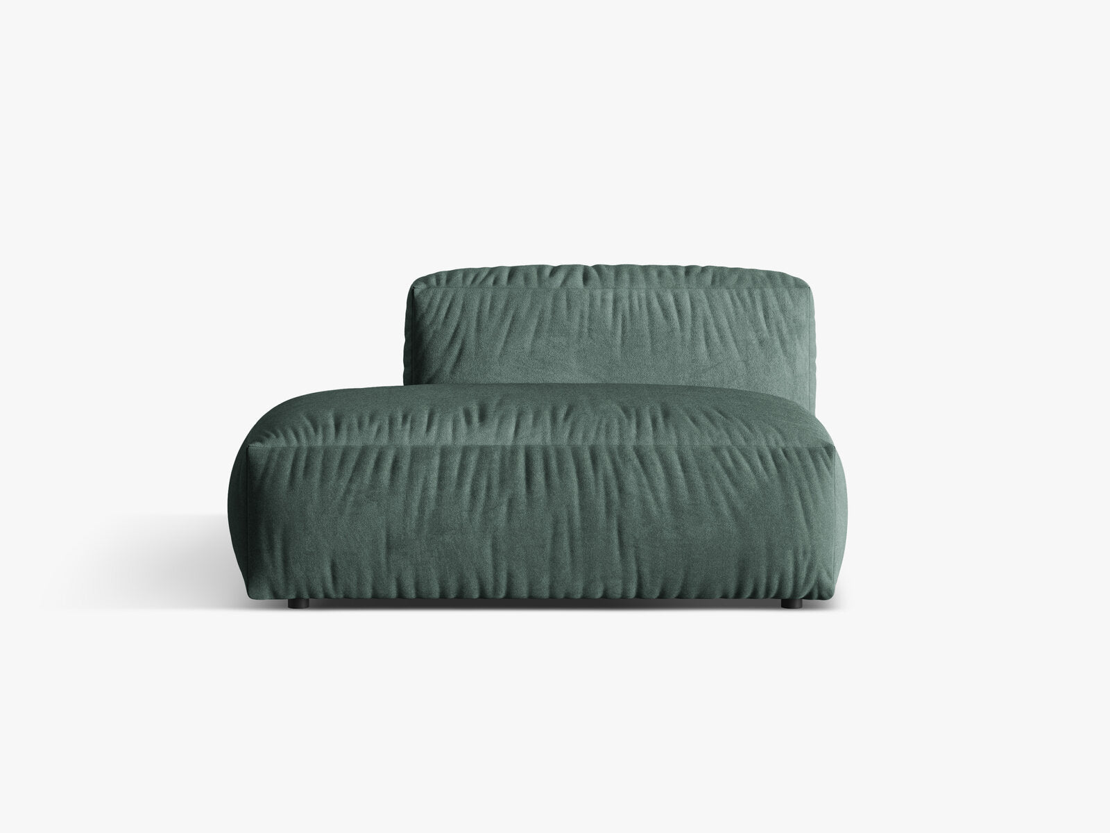 Micadoni Ecksofa-Modul Martina 1-Sitzer Links Samt Petrol