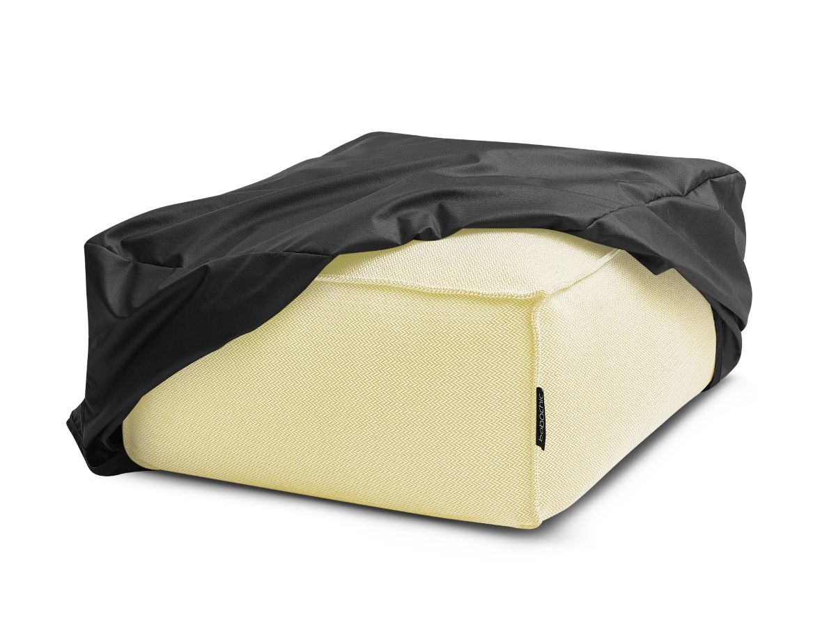 Bobochic Biarritz Pouf Melange-Stoff Gelb