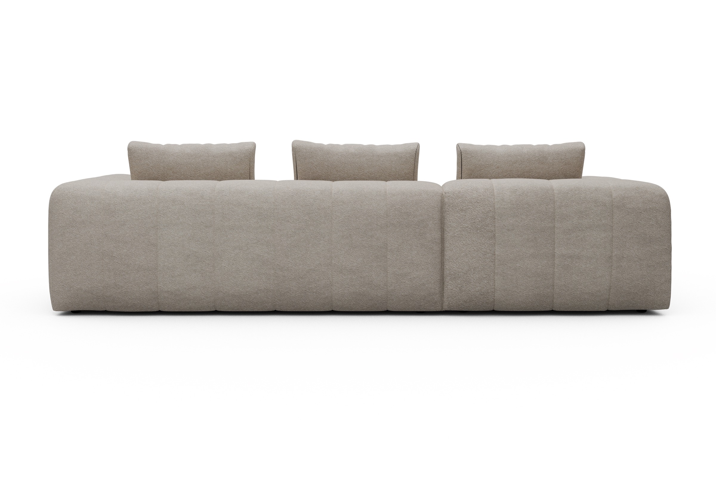 Ecksofa Hugo 2,5-Sitzer Armlehne rechts mit Chaiselongue Aivi-Lace-Beige