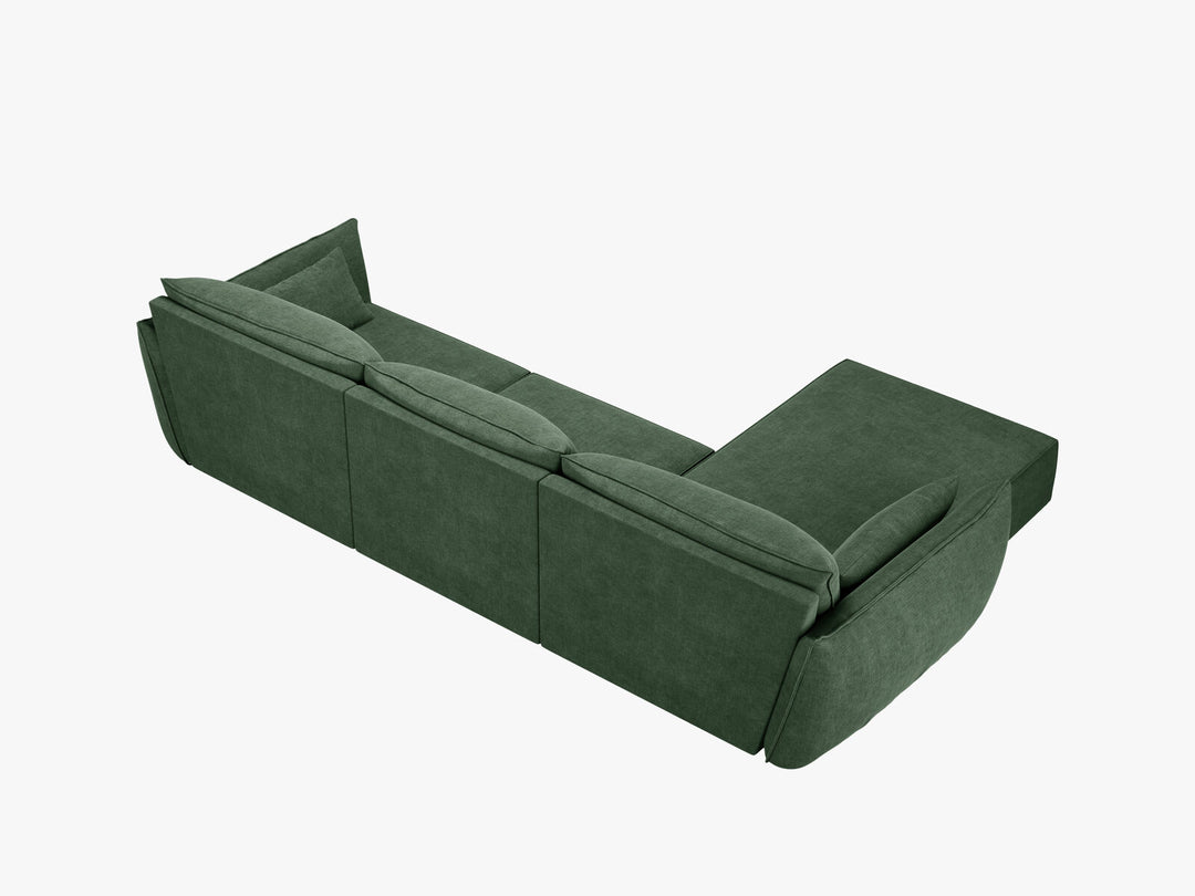 Micadoni Ecksofa Kaelle 4-Sitzer Links Chenille Over The Horizon Flaschengrün