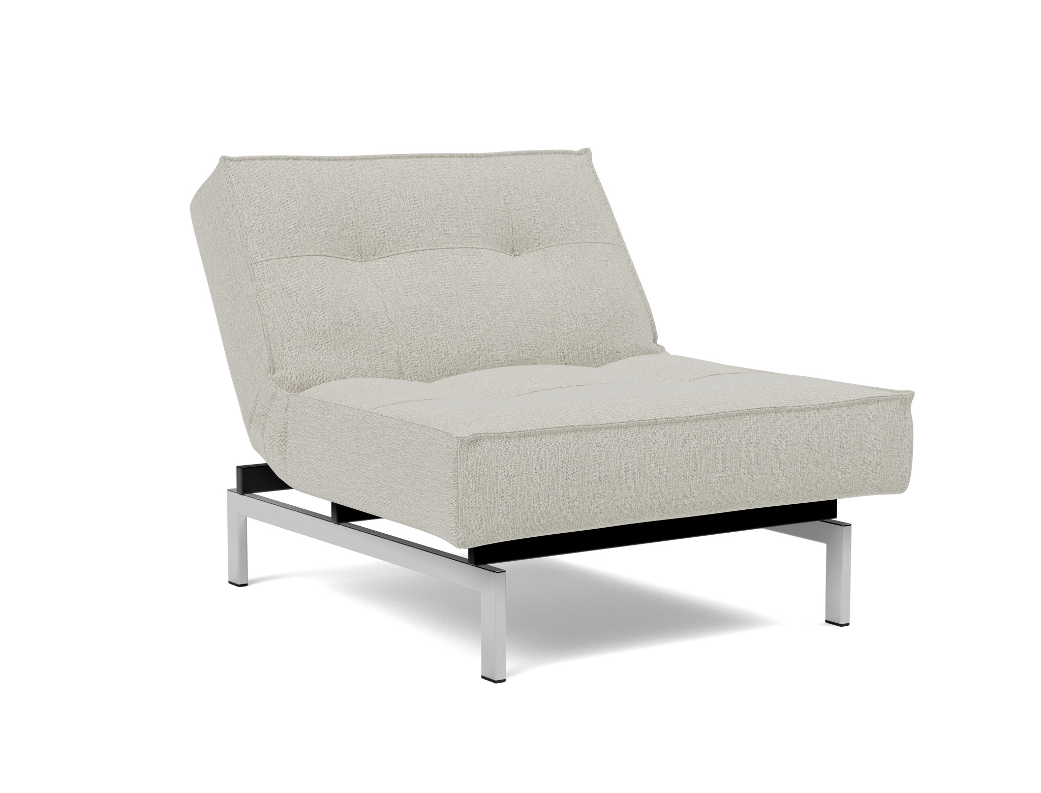 Sessel Splitback Flachgewebe Mixed Dance 527-Natural Beine Chrom