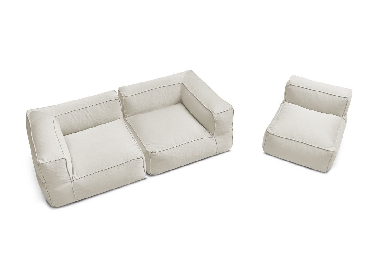 Bobochic Giulia Gartensofa 3-Sitzer Stoff Beige