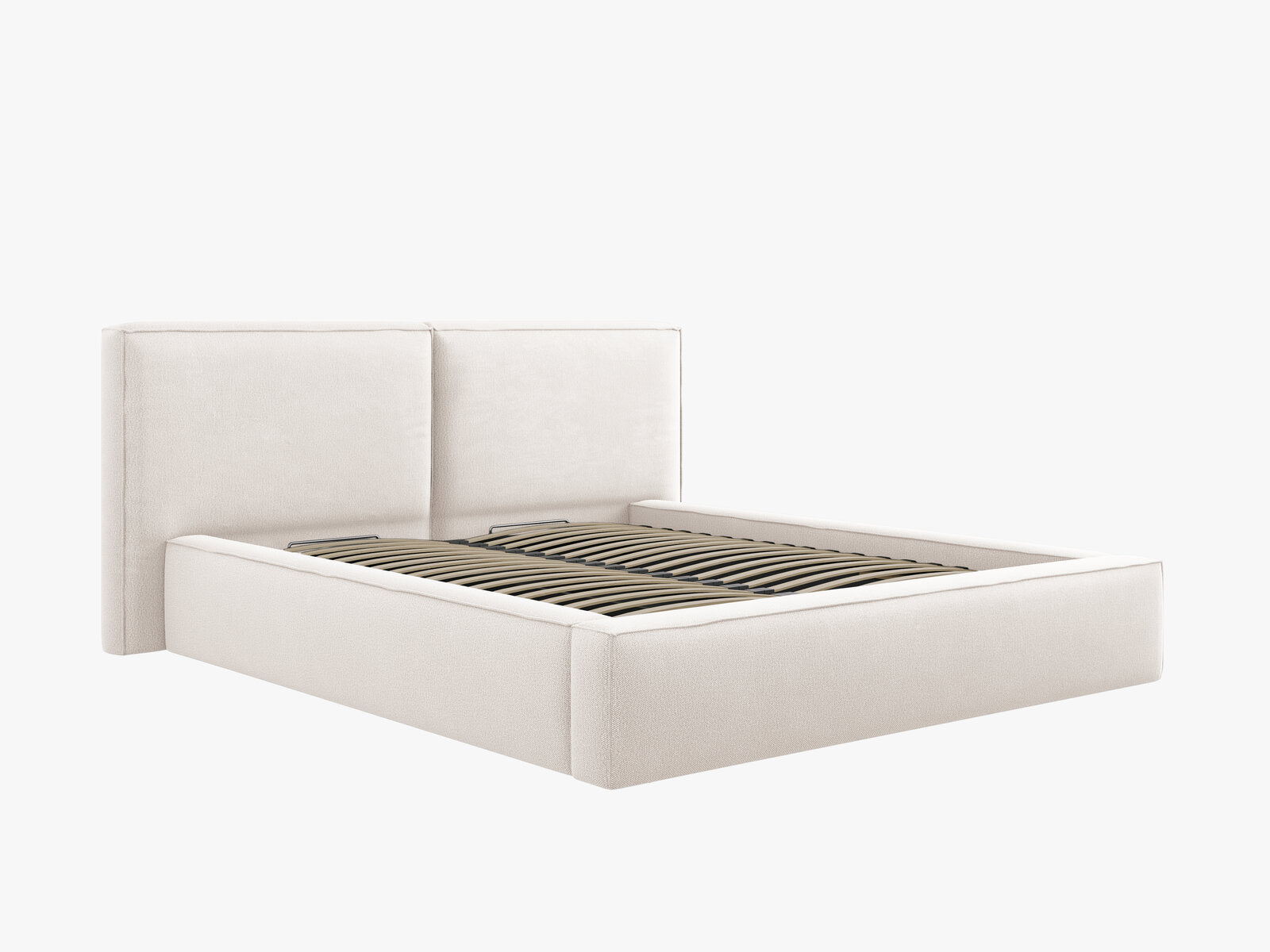 Micadoni Bett Jodie Strukturierter Stoff Megan Helles Beige