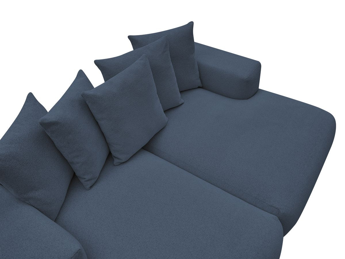 Bobochic Voltaire Sofa 4-Sitzer 248 × 170 cm Melange-Stoff Dunkelblau
