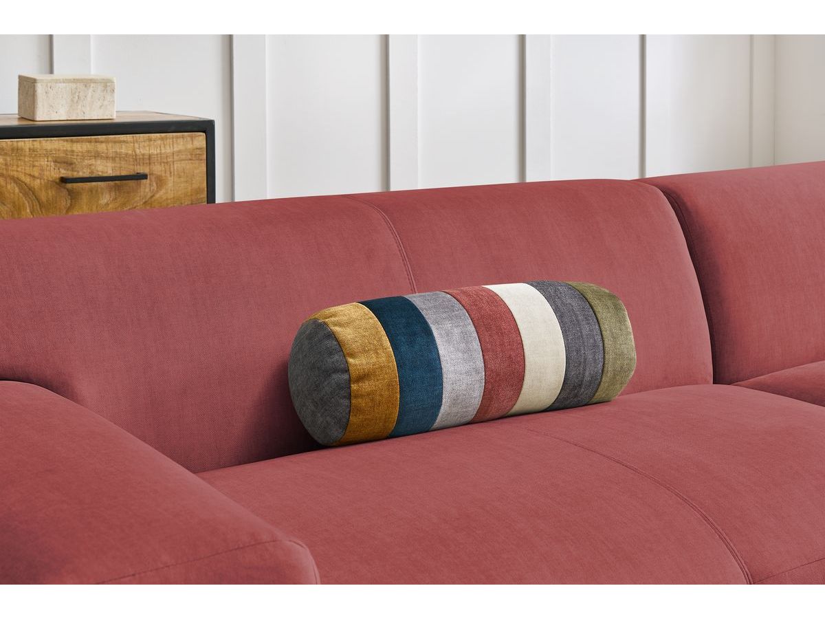 Bobochic Lavena Ecksofa 272 × 220 cm Samt Orange Ecke rechts