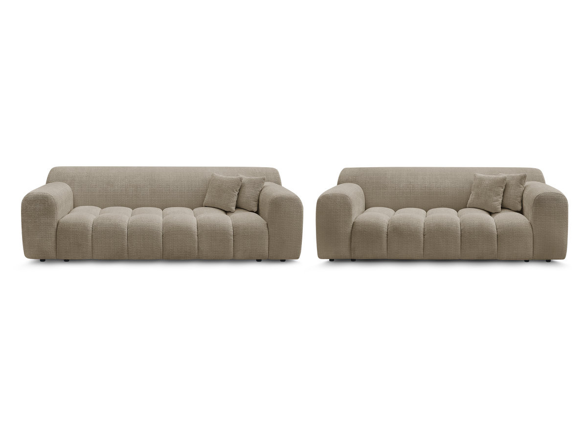 Bobochic Melisse Sofa 5-Sitzer Strukturstoff Taupe