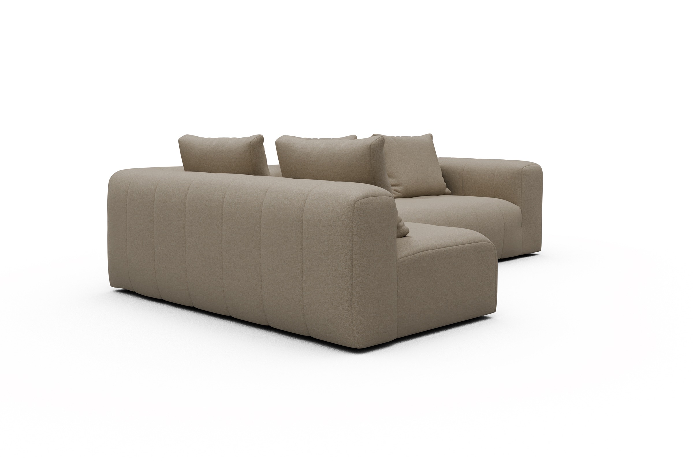 Ecksofa Hugo 2x 2,5-Sitzer Armlehne rechts Satya-Natural