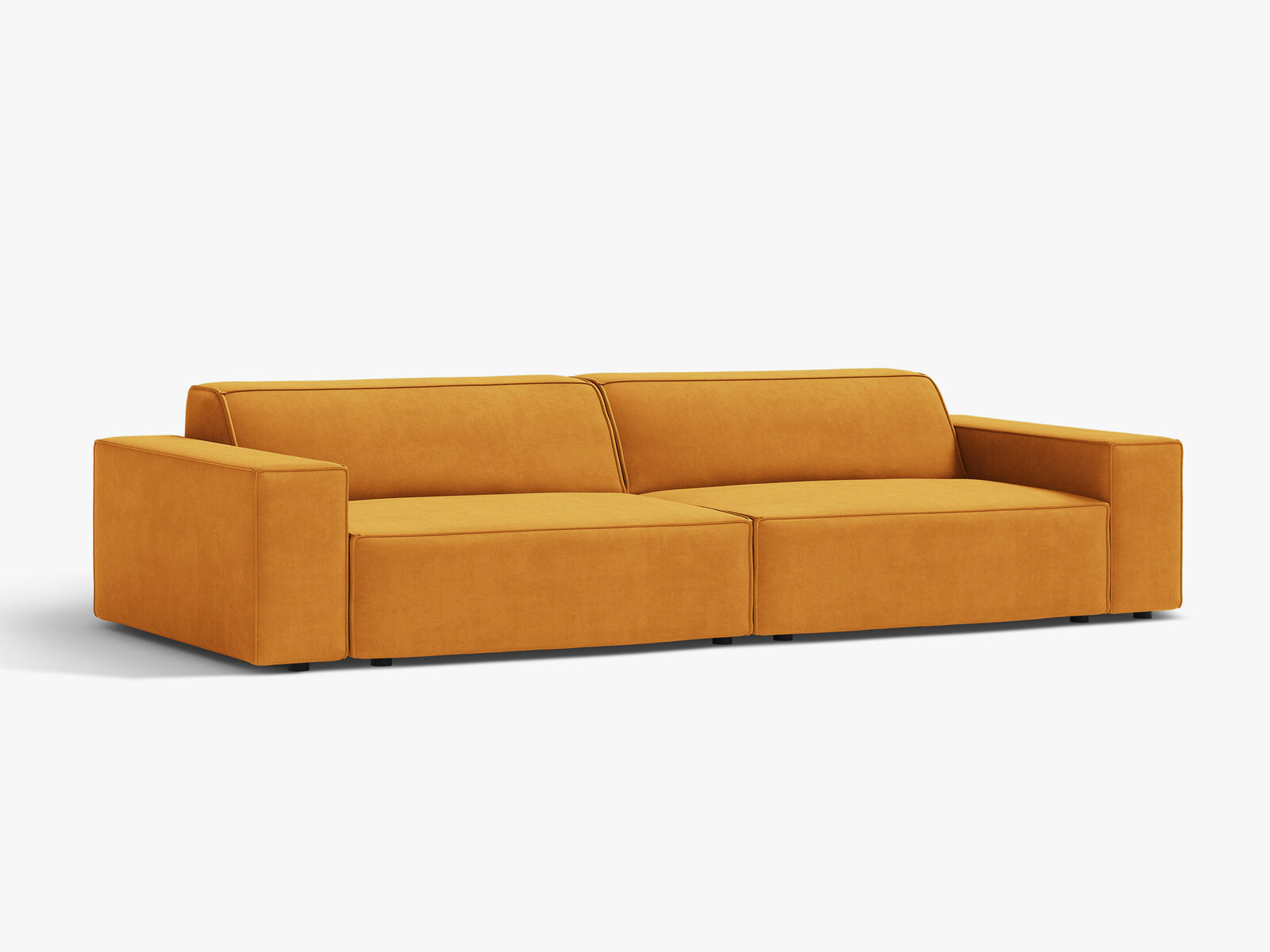 Micadoni Sofa Jodie 4-Sitzer Samt Venus Gelb