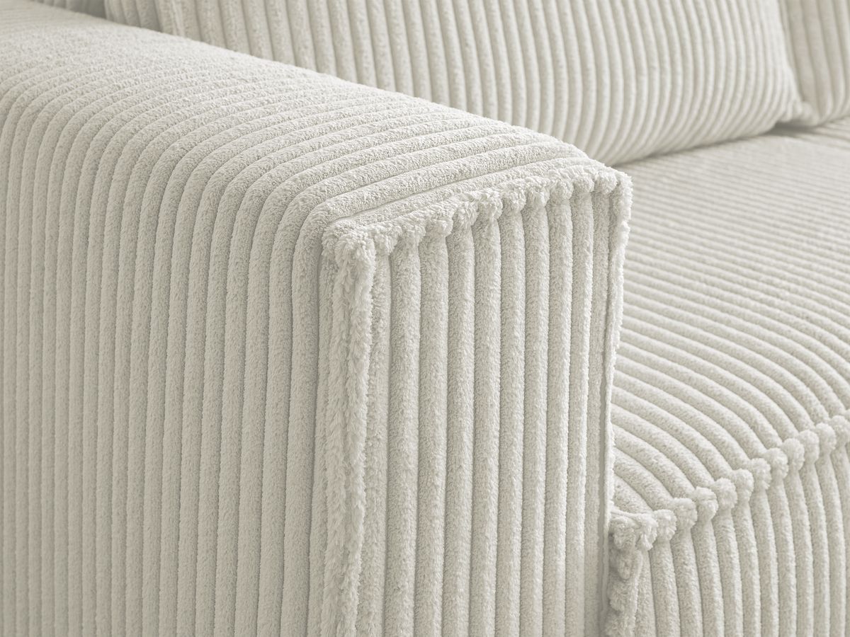 Bobochic Chelsea Sofa 5-Sitzer Breitcord weich Beige