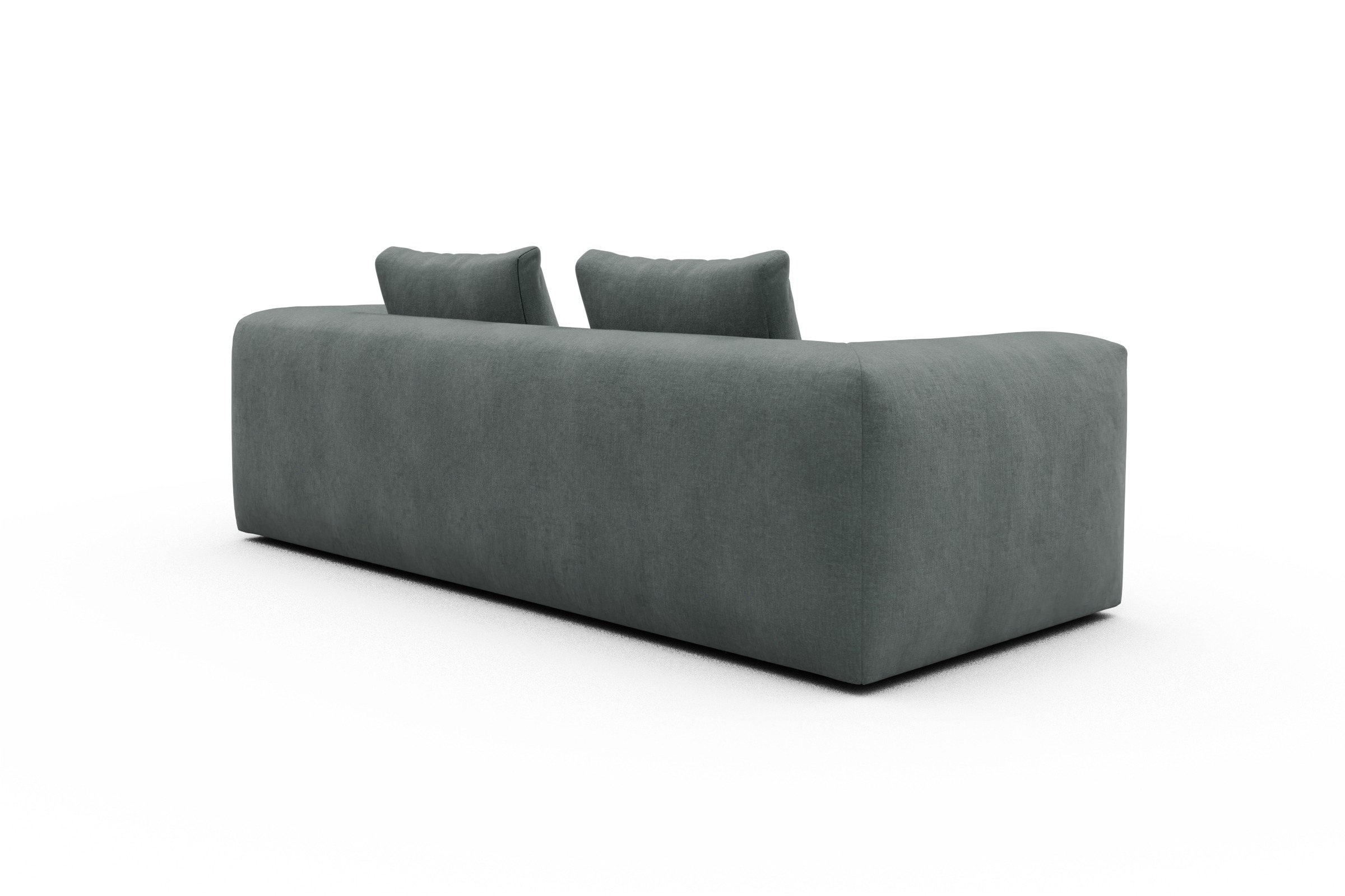 Sofa Fred 3-Sitzer Smooth-Silver-Grey