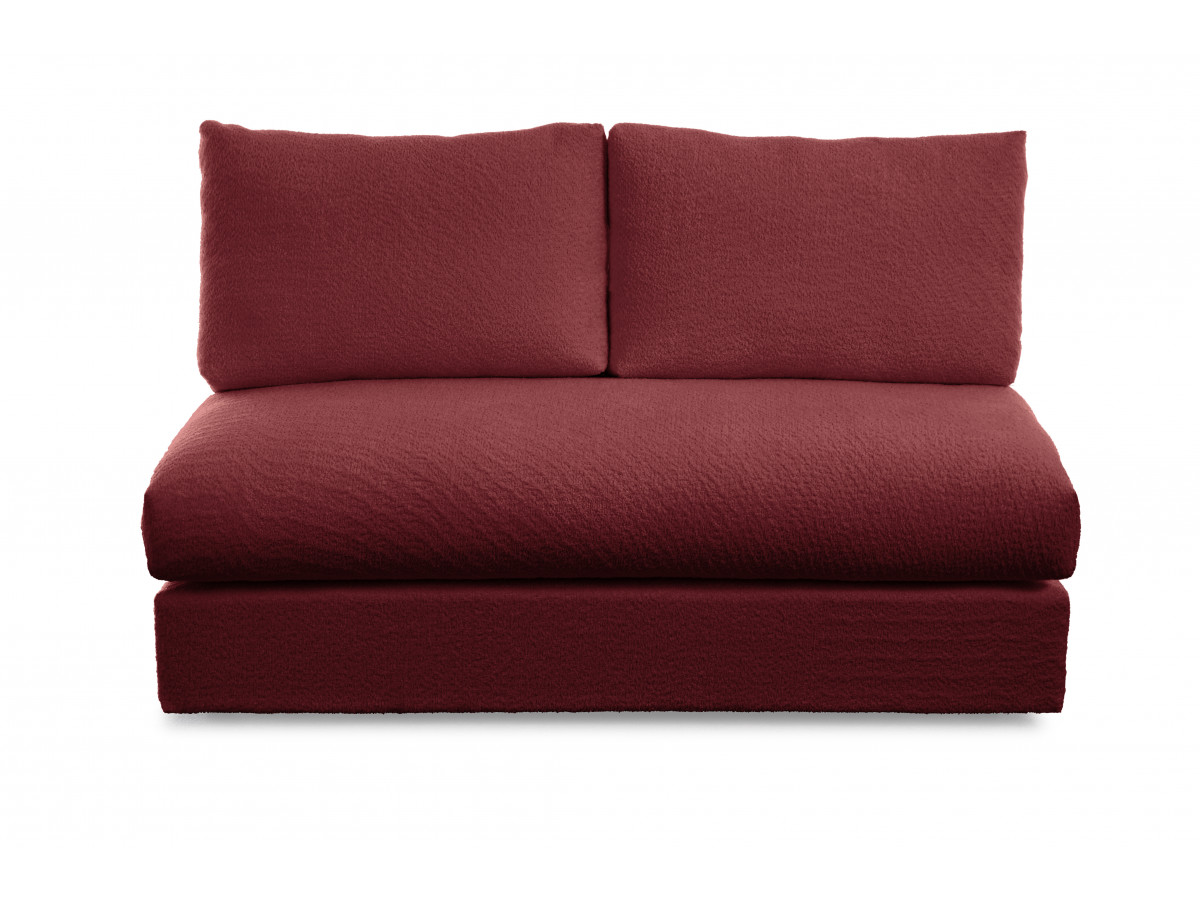 Bobochic Paris Sofamodul 2-Sitzer Bouclé-Stoff Rot