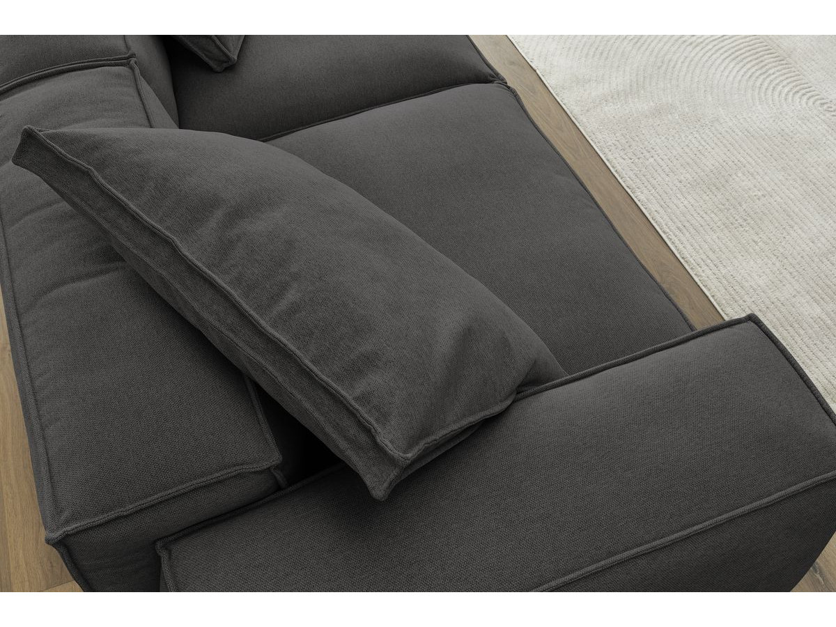 Bobochic Boheme Sofa 3-Sitzer Melange-Stoff Dunkelgrau