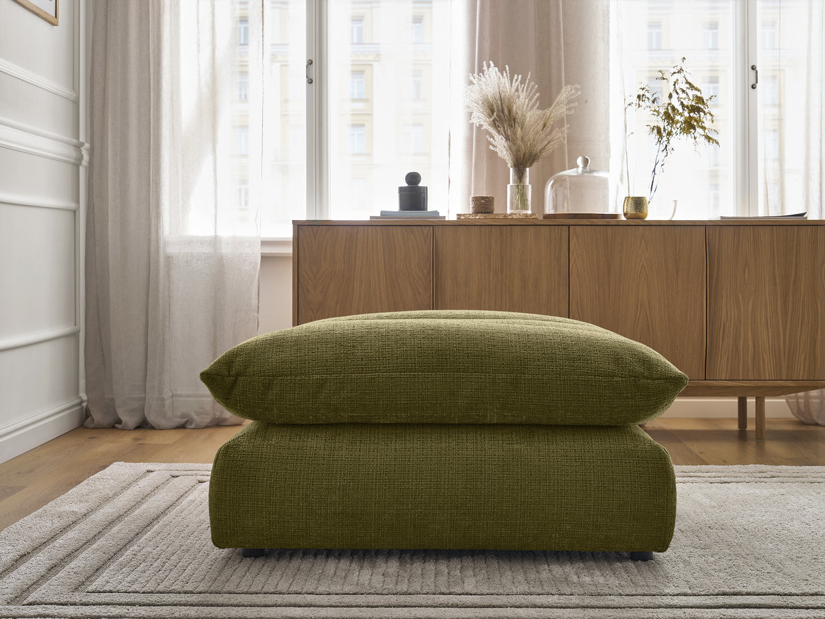 Bobochic Neil Pouf Strukturstoff Grün