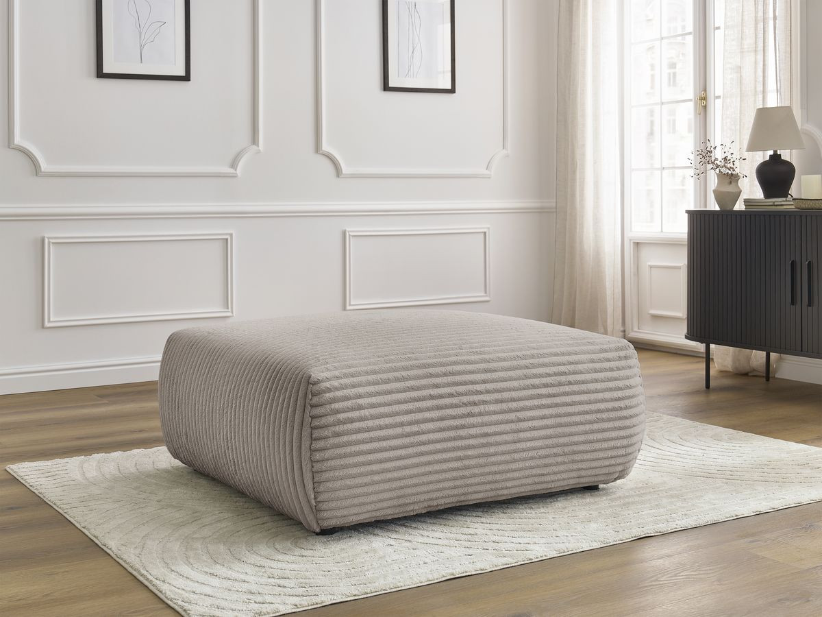 Bobochic Lucien Pouf Breitcord weich Taupe
