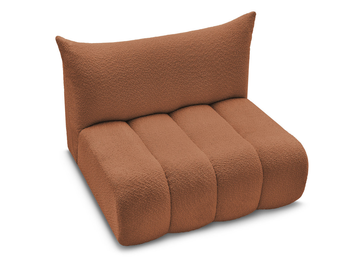 Bobochic Azra Sofamodul 2-Sitzer 120 × 112 cm Bouclé-Stoff Orange
