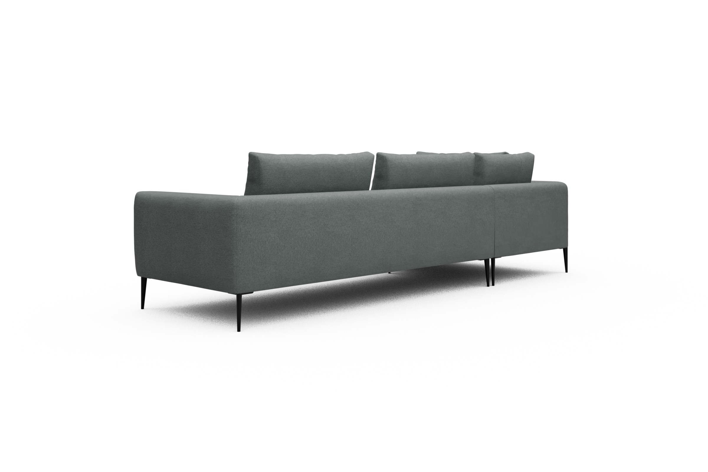 Ecksofa Paul Relax-Ecke rechts mit 3-Sitzer Denari-Soft-Grey