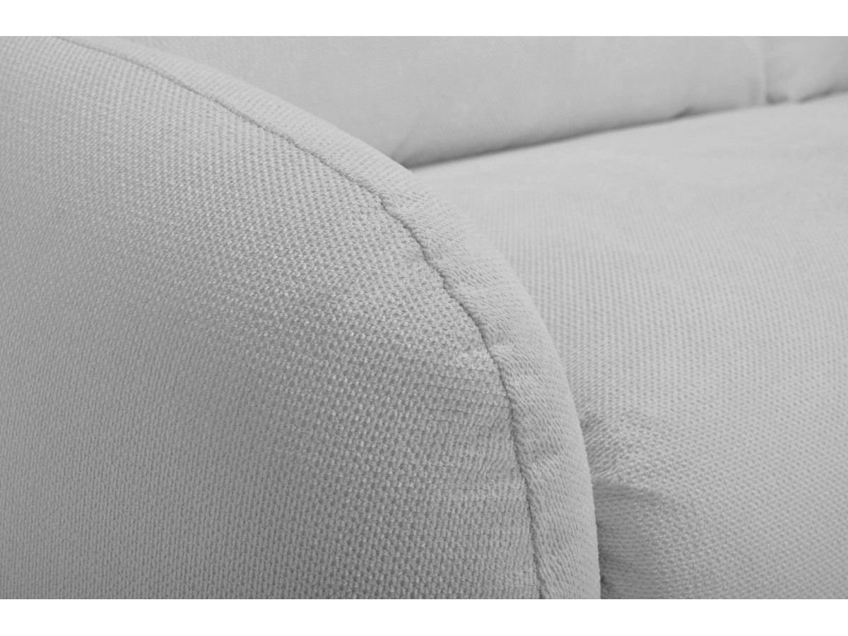 Bobochic Kenan Schlafsofa 3-Sitzer Stoff Hellgrau, Liegefläche 140 × 196 cm
