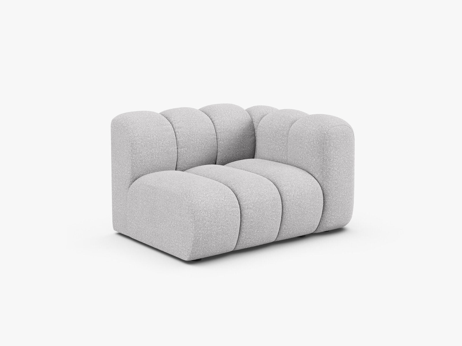 Micadoni Modul Lupine 1-Sitzer Rechts Boucle Baloo Hellgrau