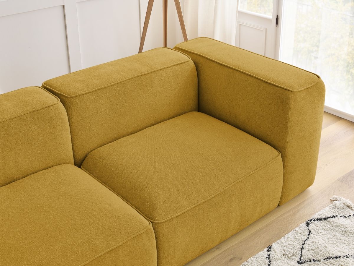 Bobochic Zephyr Sofa 2-Sitzer Strukturstoff Gelb