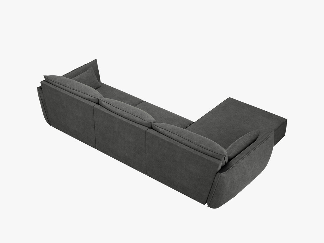 Micadoni Ecksofa Kaelle 4-Sitzer Links Chenille Over The Horizon Dunkelgrau