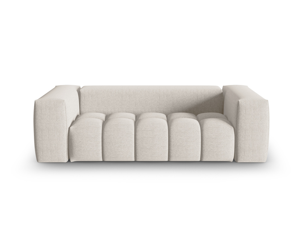 Cosmopolitan Design Sofa Verona 3-Sitzer kleine Version Strukturierter Stoff Sorella Beige