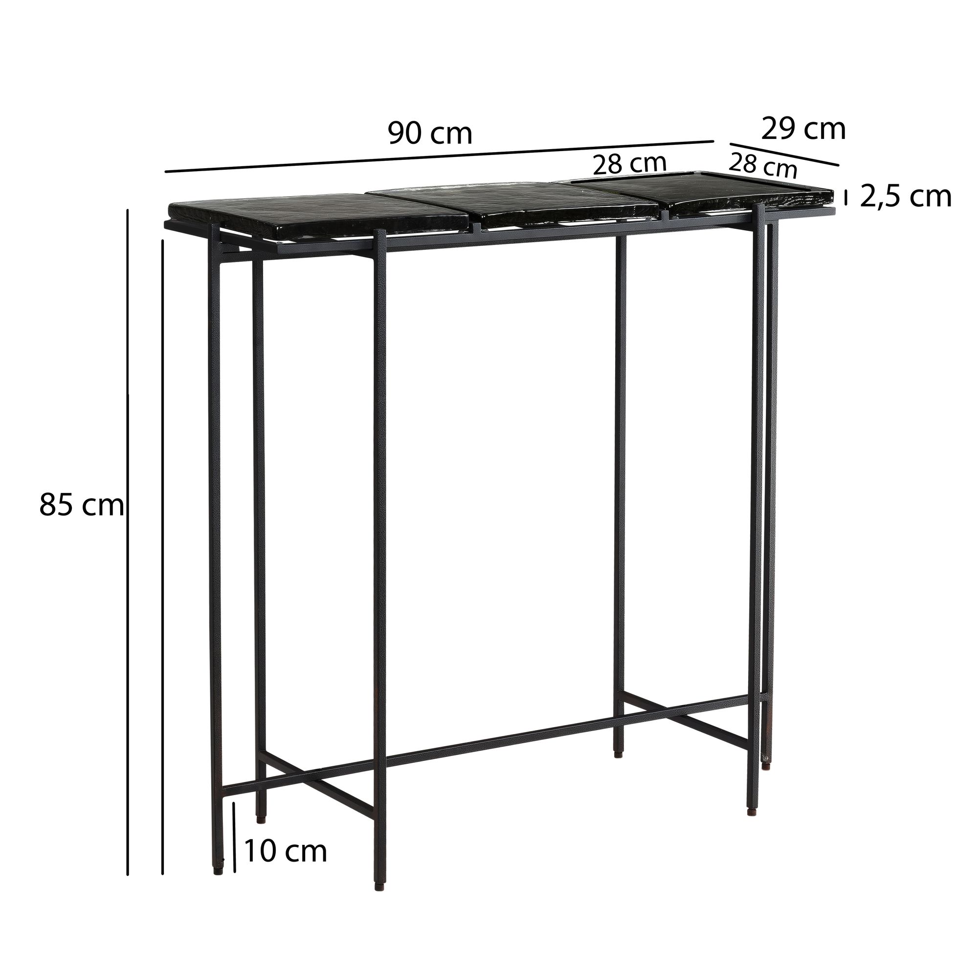 Konsolentisch Holmsbu Schwarz 90 × 29 × 85 cm