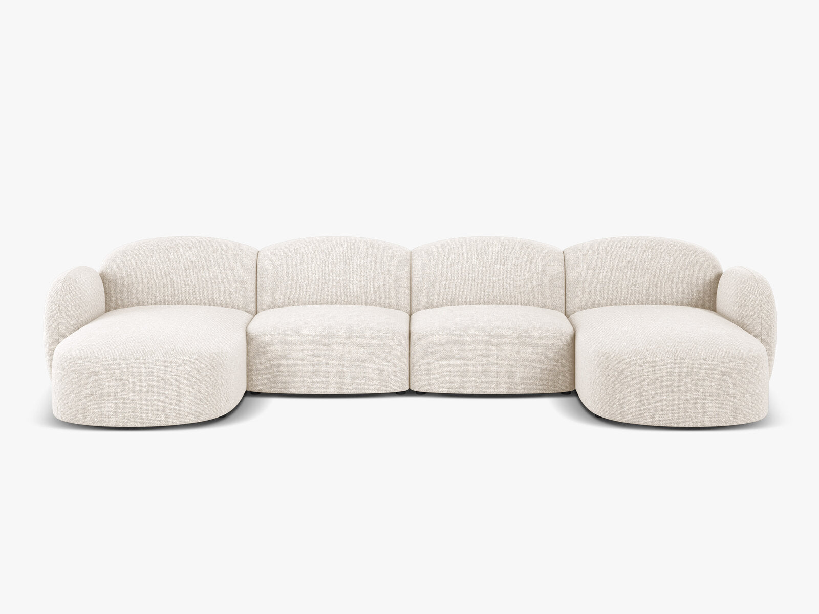 Micadoni Panorama Sofa Blair 6-Sitzer Chenille Eden Helles Beige