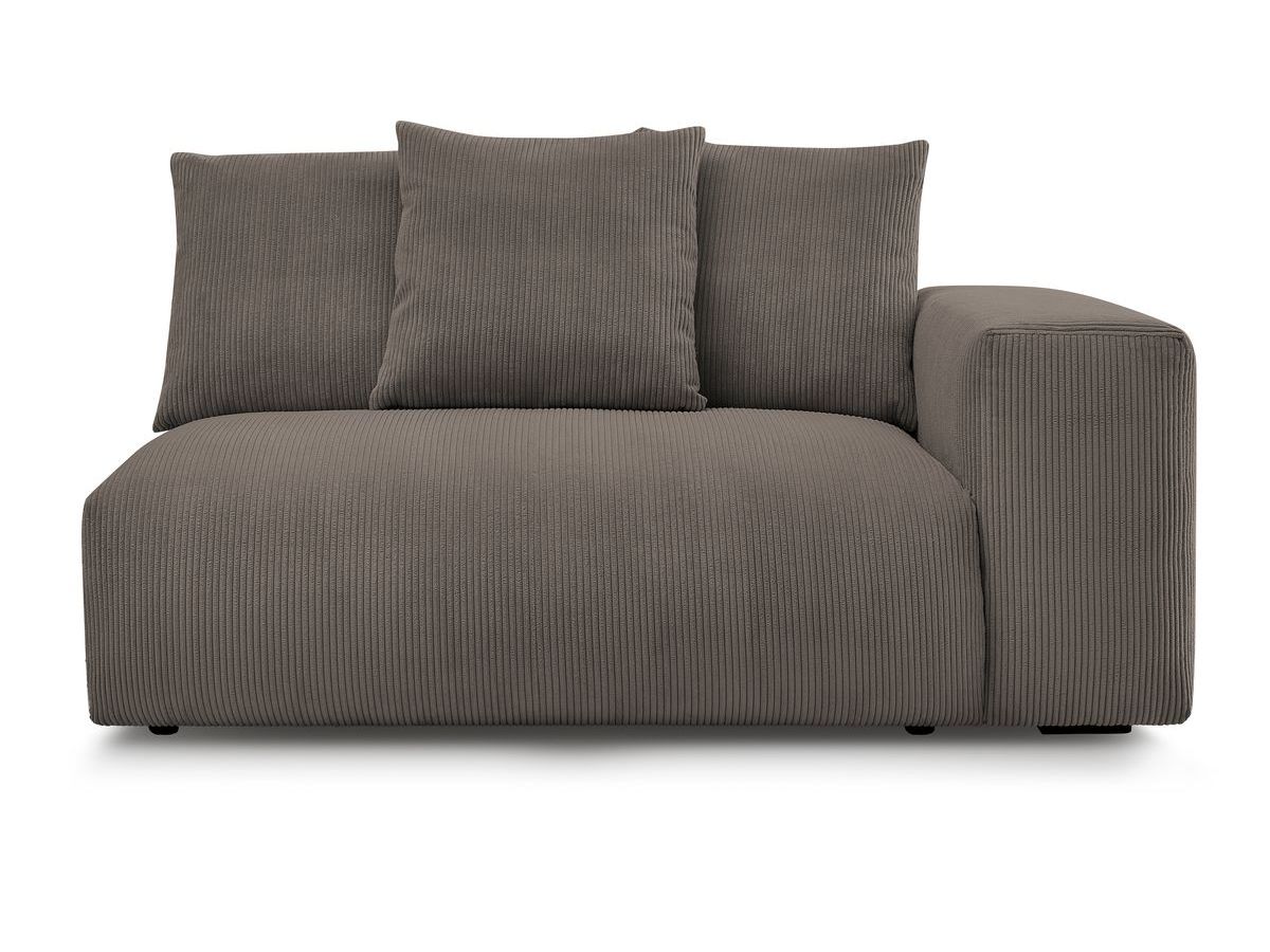 Bobochic Voltaire Sofamodul 2-Sitzer 178 × 100 cm Cordsamt Taupe Ecke rechts