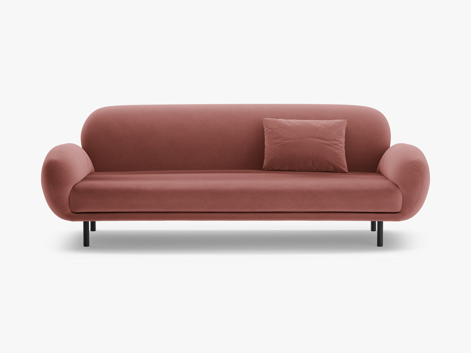 Micadoni Sofa Poppy 3-Sitzer Samt Casino Flamingo