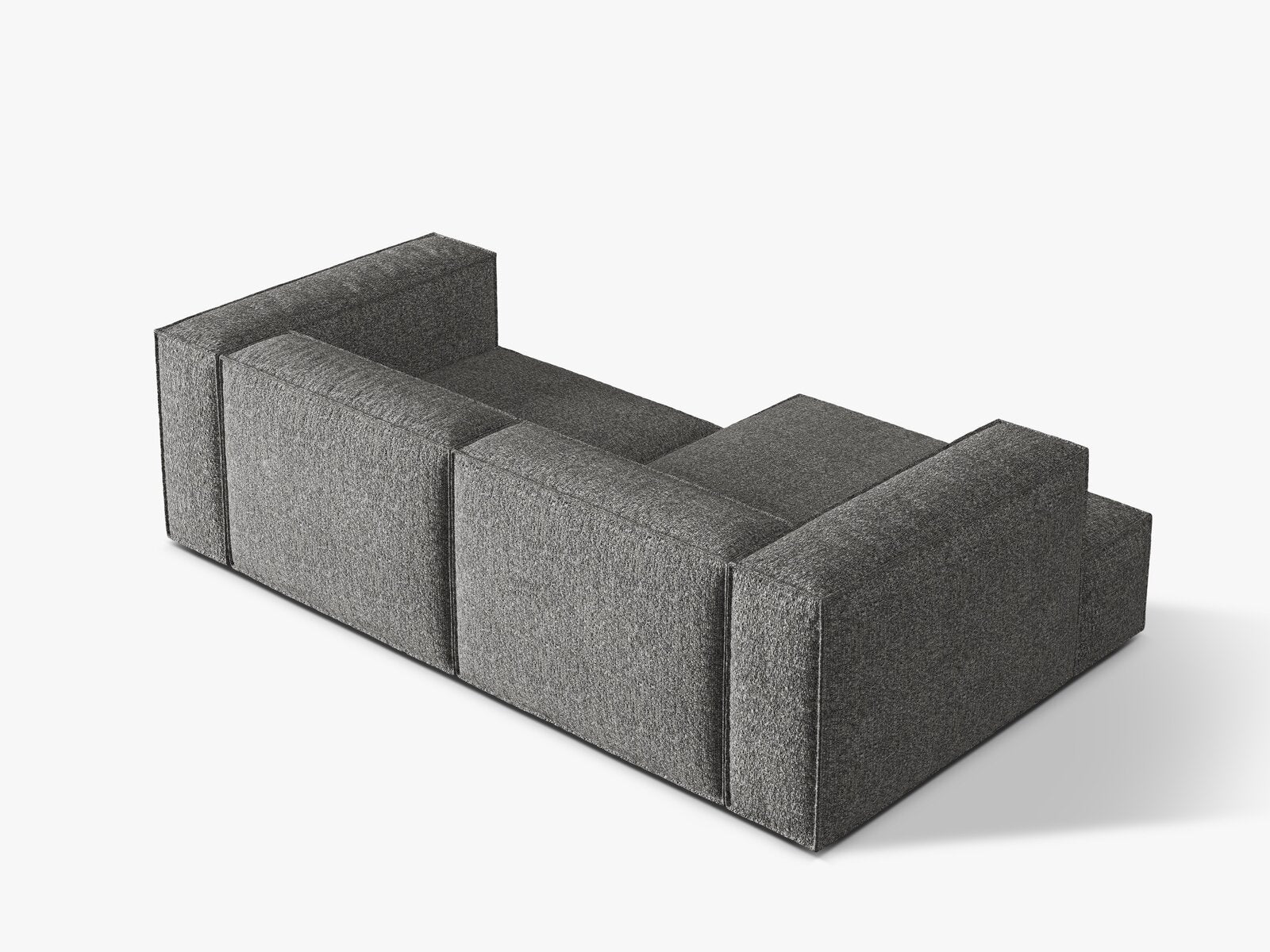 Micadoni Ecksofa Nuria 3-Sitzer Links Boucle Graphit